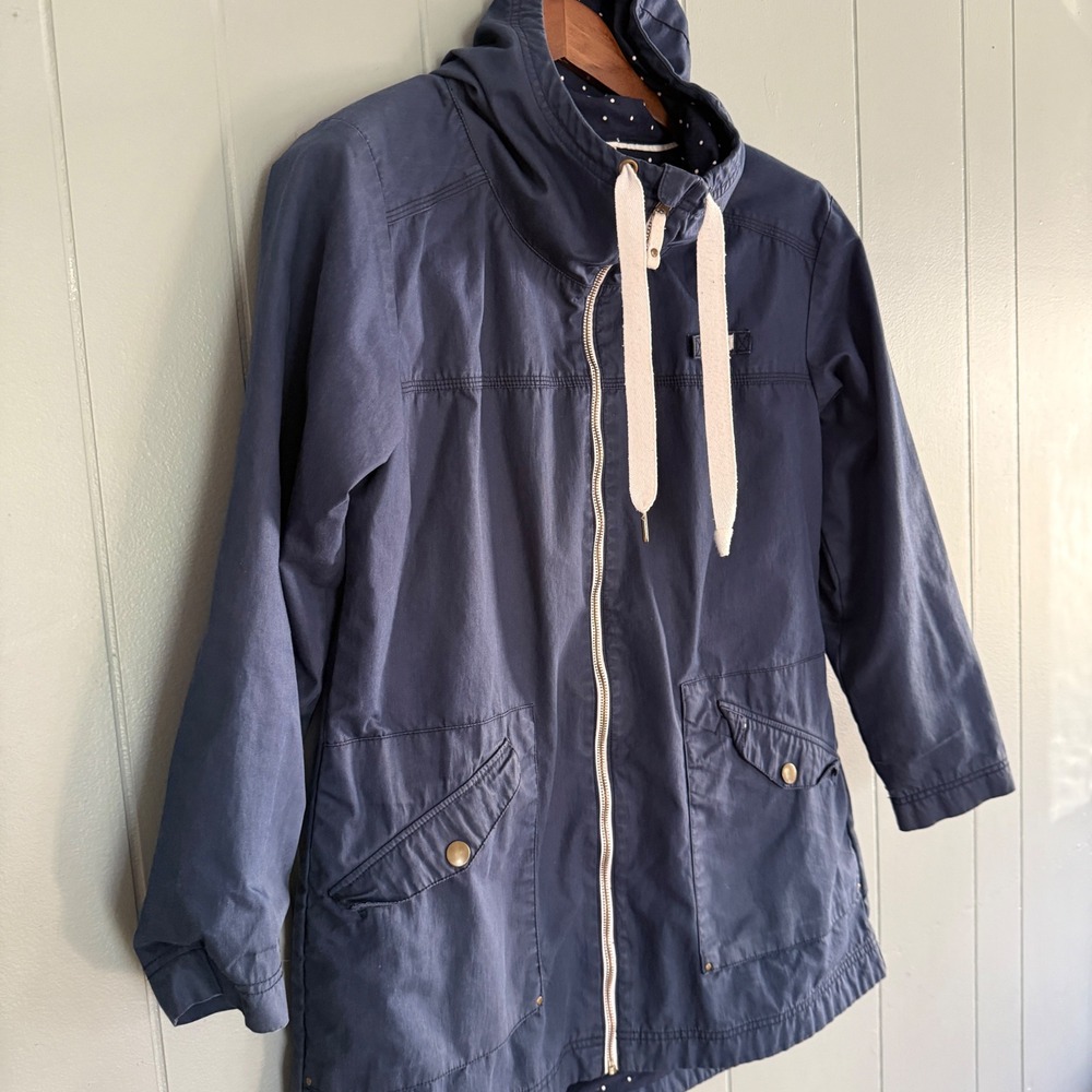 Columbia PFG Sportswear Vintage 90s Navy Hooded Rain Fishing Jacket M Gorpcore - Picture 8 of 10